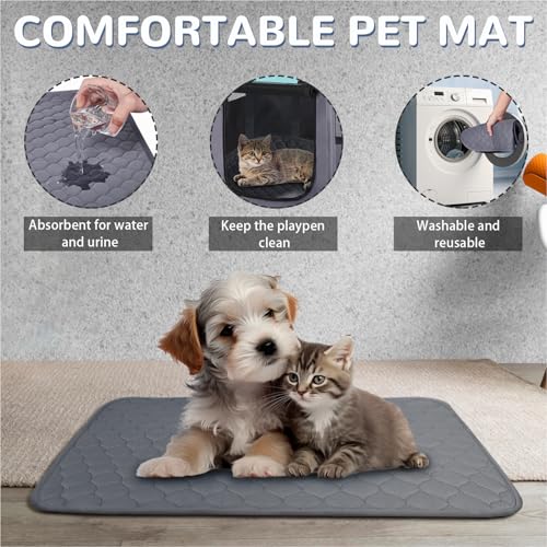 Pet Dog Cat Playpen with Waterproof Pad,Portable Puppy Kitten Rabbit Crate and Other Small Animals Kennel Cage Tent for Indoor Outdoor Travel Camping,Water-Resistant Breathable Shade Cover (Green S) - color: Green, style: Small(28*23*19)