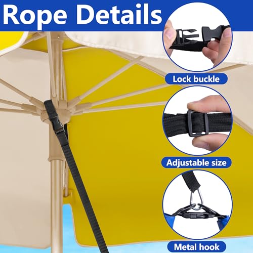 DECOHS 2 Pack Beach Umbrella Weight Sand Bags, 500D PVC Heavy Duty Summer Canopy Tent Sandbags, 10L/25LB Fillable Sun Umbrella Sand Anchor Bags for Outdoor Wind Resistant