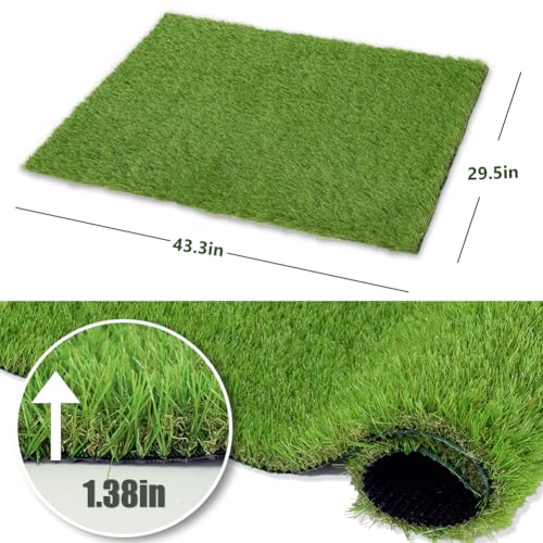 Reusable Potty Training Grass Mat for Dogs - 29.5 X 43.3 Inch Artificial Turf with Drainage Holes, Washable Dog Potty Pad for Indoor & Outdoor Use, Easy to Clean, Durable & Long-Lasting - size: 29.5 X 43.3 Inch