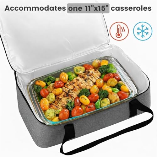 Reusable Insulated Lunch Bag for Women & Men, Large Thermal Food Storage Tote for Hot & Cold Meals, Foldable Meal Prep Bag Fits 9x13 Containers, Leakproof Lunch Box for Work, Picnic, Travel, Black - size: Upgrade Gray (Cationic Fabric)