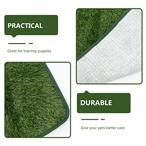 Pet Mat Doggie Pee Pads Artificial Grass Mat Artificial Grass for Dogs Dog Potty Grass Vivid Fake Grass Potty Portable Pet Pee Pad Turf Grass Cats and Dogs TPR Potty Pad - size: 58.5X46X2CM