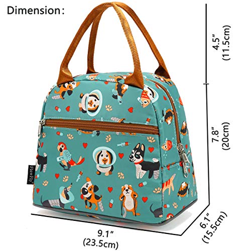 FlowFly Insulated Lunch Cooler Bag - Tote Bag Organizer for Women/Men, Dog - color: Dog