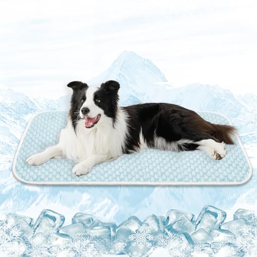 MICROCOSMOS Sleeping Pad & Pet Cooling Mat- Breathable Bubble Surface, EZ Clean. Keep Cooling for Pets, Kids and Adults in Summer.(BlueWhite, 48" x 24") - color: BlueWhite, size: 48" x 24"