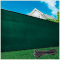 ColourTree Customized Size Fence Screen Privacy Screen Green 4' x 5' - Commercial Grade 170 GSM - Heavy Duty - Cable Zip Ties Included - color: Green, size: 4' x 5' Custom Made Size