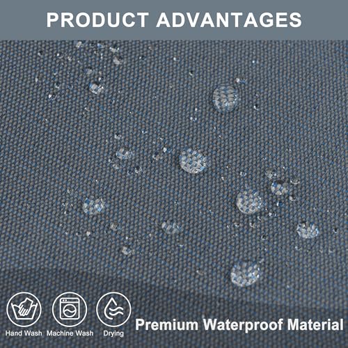 Dog Bed Covers Replacement Washable, Waterproof Dog Bed Cover with Zipper, 36Lx27Wx3H inch Durable Oxford Pet Bed Cover for Outdoor/Indoor Use, Cover Only, Blue-Gray - color: Blue-Gray, size: 36*27*3 inch