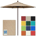EliteShade USA 10-Year-Non-Fading 11Ft Market Umbrella Patio Outdoor Cylinder Auto Push-up Table Umbrella with Ventilation, Heather Beige - color: Heather Beige, style: 11ft