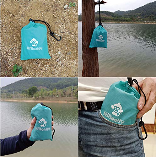 Ultra Picnic Blanket- Portable Pocket Picnic Sheet for Outdoor Multiple Use,Best Mat for Travel & Festivals, Lightweight Waterproof & Quick Drying with 4 Portable Tent Pegs (Blue)