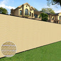 Sunnyglade 5 feet x 50 feet Privacy Screen Fence Heavy Duty Fencing Mesh Shade Net Cover for Wall Garden Yard Backyard (Sand, 5 ft X 50 ft) - color: Sand, size: 5 Ft X 50 Ft