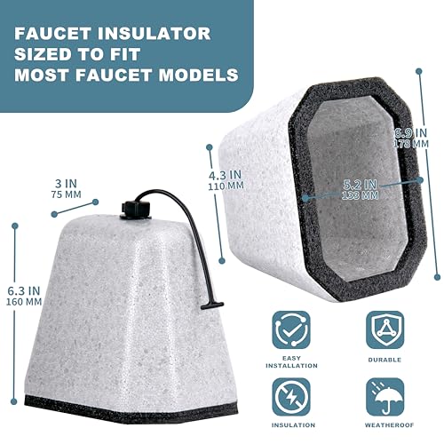 Outdoor Faucet Covers for Winter Freeze Protection, Foam Spigot Covers Winter Insulated for Outside,Hose Bib Cover for Winter (2 Pack) - color: 2pcs