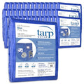 Kotap TRA-0507-40 Durable Multi-Use, 40-Pack Poly Tarpaulin, 5 ft. X 7 ft, Blue - color: Blue, size: Cut Size: 5 x 7'/Finished Size: 4' 6" X 6' 6"
