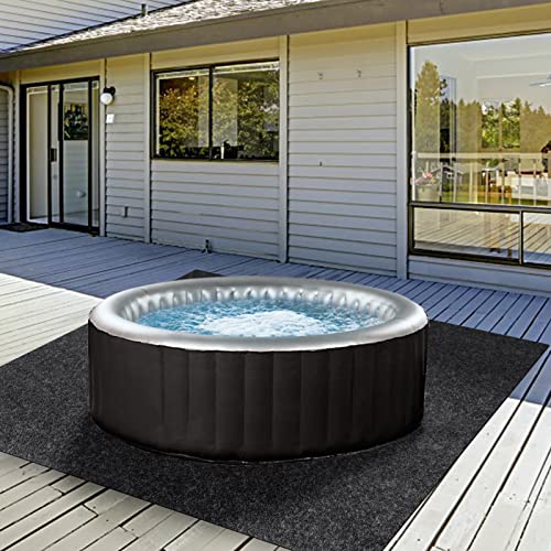 74" X 72" Hot Tub Mat, Inflatable Hot Tubs Floor Pad, Reusable Washable Spa Pool Ground Protection, Durable Hot Tub Flooring Protector, Anti-Slip Waterproof Backing, Suitable for Outdoor Indoor