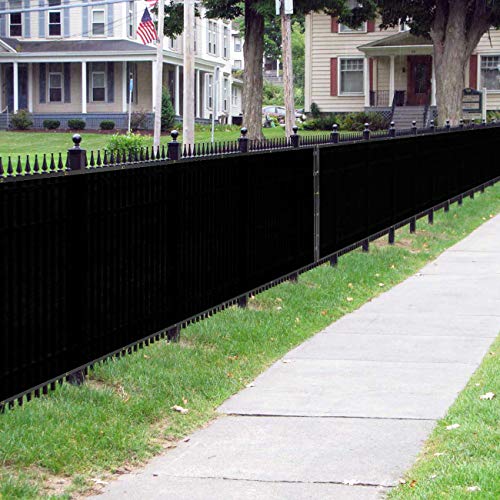 Sunnyglade 5 feet x 100 feet Privacy Screen Fence Heavy Duty Fencing Mesh Shade Net Cover for Wall Garden Yard Backyard (Black, 5 ft X 100 ft) - color: Black, size: 5 ft X 100 ft