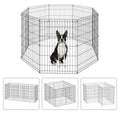 NChanmar Pet Dog Palypen Foldable Portable Metal Dog Fence Pet Exercise Pen Outdoor & Indoor Puppy Palypen Kennel 36 Inch Height 8 Panels w/Door for Camping Yard Lawn and BBQ, Black - size: 36 In