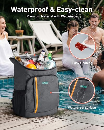 TOURIT Cooler Backpack Lightweight Insulated Backpack Cooler Leak-Proof for Men and Women, Sports Fan Coolers - color: 01-Grey
