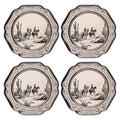 Karma, 8.75 inches Melamine Salad Plates Set of 4, Reusable Dishwasher Safe Plates for Outdoor and Indoor, Gothic Cowboy - color: Gothic Cowboy