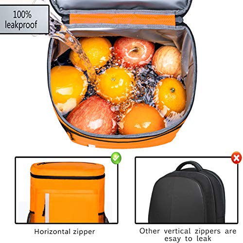 FORICH Soft Cooler Backpack Insulated Waterproof Backpack Cooler Bag Leak Proof Portable Small Cooler Backpacks to Work Lunch Travel Beach Camping Hiking Picnic Fishing Beer for Men Women - color: Y - Orange