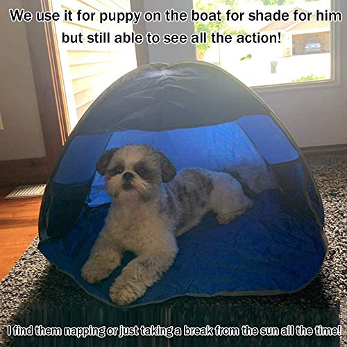 Beach Sun Shelters,Instant Sun Shade Canopy Head PopUp Canopy Automatic Shade Tent for Camping Hiking Picnic Portable Sun Shelter Windproof Waterproof with Mobile Phone Stand - color: Blue-Waterproof-27.5in