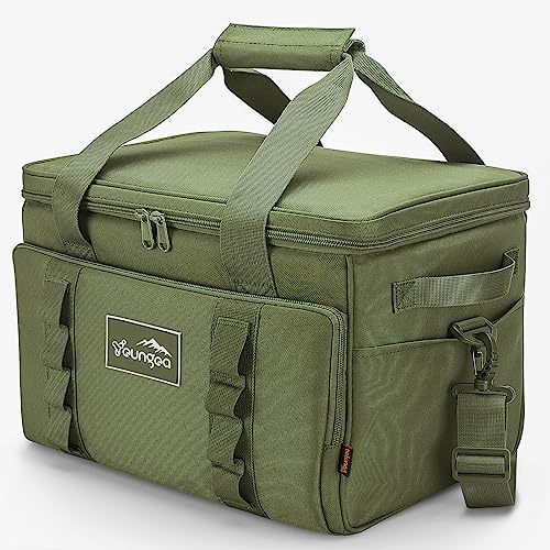 Cooler Bag 48-Can Insulated Leakproof Soft Cooler Large Collapsible Portable Travel Cooler Bags 32L for Picnic, Waterproof Soft Ice Chest for Camping, Beach, Fishing, Outdoor - 32 Quart - color: green