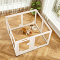 Clear Acrylic Dog Playpen Indoor with Door - Easy to Assemble Foldable Pet Playpen for Small Dogs, Cats, Rabbits, Ferrets - Small Animal Whelping Crate Kennel Fence - color: 8