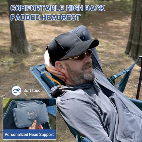 TIMBER RIDGE Hammock Camping Chair, Oversized Swinging Hammock Chair with Adjustable Back and Seat for Outdoor Lawn, Sports, Supports 400lbs, Blue - color: Blue