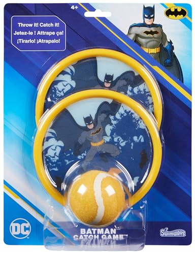 Swimways DC Batman Catch Game, Swimming Pool Accessories & Kids Outdoor Toys, DC Batman Party Supplies & Yard Games for Kids Aged 4 & Up - color: DC Batman