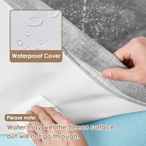 EHEYCIGA Waterproof Dog Bed Memory Foam 36x27, Orthopedic Dog Beds Mat for Large Dogs with Removable Cover, Grey - color: Grey, size: 36.0"L x 27.0"W x 3.0"Th