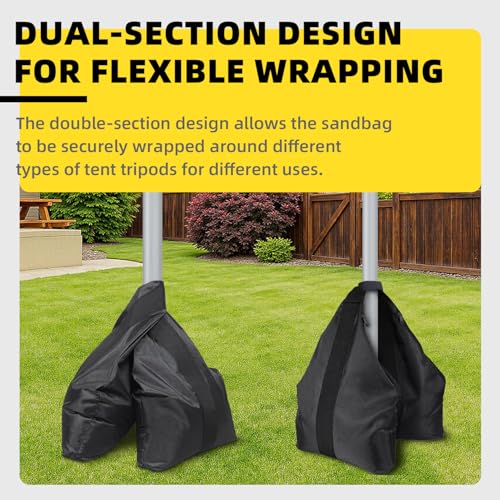 Canopy Weights Sandbags Set of 4，Extra Large Heavy-Duty 1680D Pop Up Tent Sand Bags for Instant Outdoor Sun Shelter Canopy，Patio Umbrella（Without Sand） - color: New 240lbs