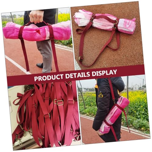 Homoyoyo Elastic Picnic Blanket Carry Strap and Yoga Mat Carrying Strap with Handle for Outdoor Travel Camping and Exercise