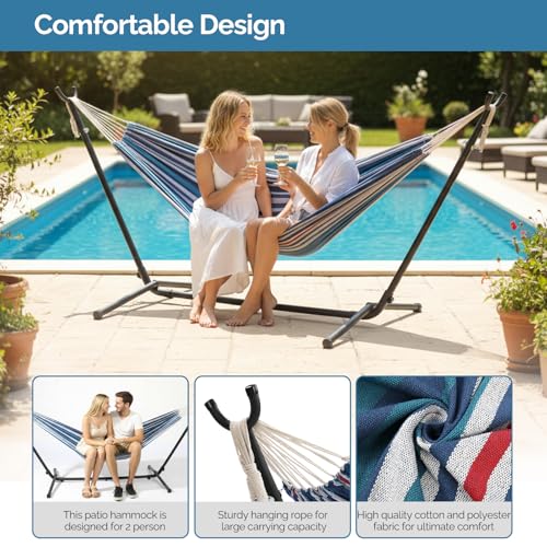 Camping Hammock with Stand, Portable Hammock with Stand, Outdoor Hammock Heavy Duty Hammock Bed 250lbs Capacity Travel Bed with Carrying Case for Backpacking, Travel, Beach, Backyard, Patio, Hiking - color: E