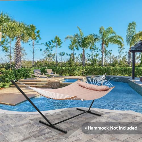 SUNCREAT 12 FT Heavy Duty Hammock Stand, Portable Hammock Stand, 475 lbs Capacity, Black