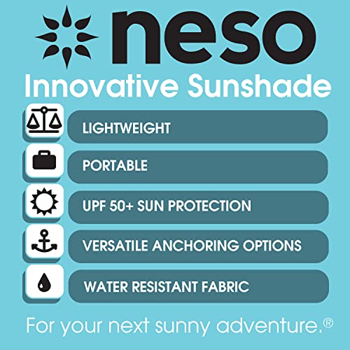 Neso Portable Beach Tent Sun Shelter - Lightweight Beach Shade Canopy - Easy Setup for Family Outings - Patented Reinforced Corners - UPF 50+ Sun Protection - color: Lavender