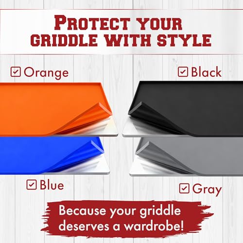 Kitchen perfection 17" Premium Silicone Griddle Cover Mat for Blackstone Griddle 17 Inch - Hermetic Protection from Rust & Debris All Year, Fits All Blackstone 17 Inch Models - Food Grade Silicone - color: Gray 17 inch