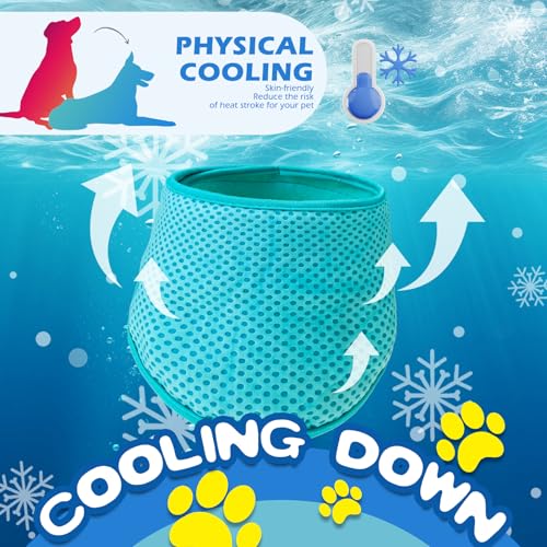 EXPAWLORER Dog Cooling Bandana - 2 Pack Instant Cooling Dog Bandanas, Chill Out Pet Cool Scarf Summer Essentials Ice Neck Cooler Wrap, Prevent Sunstroke for Small Medium Large Dogs, Green Pink M - color: Green & Pink, size: Medium