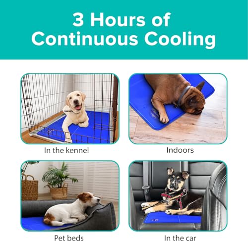 Arf Pets Cooling Mat for Dogs - Gel Self-Cooling Pad for Beds, Kennels & Crates | Durable, Non-Toxic, Pressure-Activated Relief | No Water, Electricity, Batteries or Refrigeration Needed, 20" x 30" - size: 20 x 30