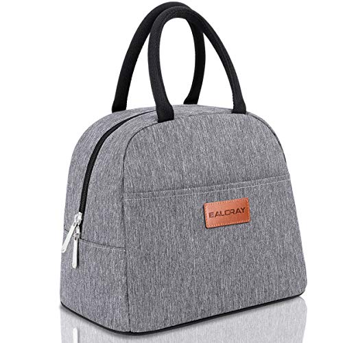 BALORAY Lunch Bag for Women Men Insulated Lunch Box for Adult Reusable Lunch Tote Bag for Work, Picnic or Travel (Grey) - color: Deep gray, size: M