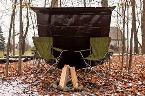 WHITEDUCK Super Heavy Duty Poly Tarp Cover 16 Mil & 10 Mil with Grommets and Reinforced Edges (Brown, White & Silver Black) (Brown- 16 Mil, 6' x 8') - color: Brown- 16 Mil, size: 6' x 8'