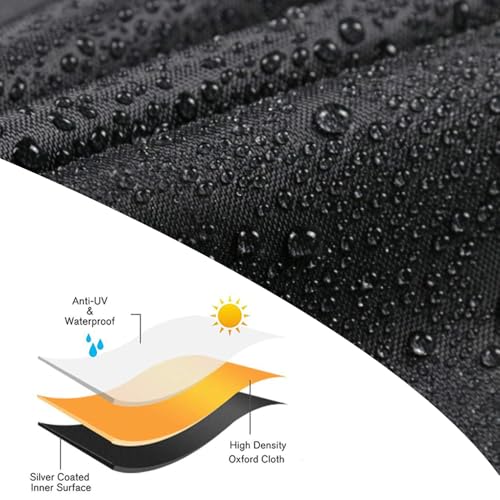 Patio Furniture Covers 108" L x 82" W x 28" H Outdoor Table Furniture Cover Waterproof Rectangle 600D Table and Chair Set Cover for Deck Lawn and Backyard Wind Dust Proof Anti-UV