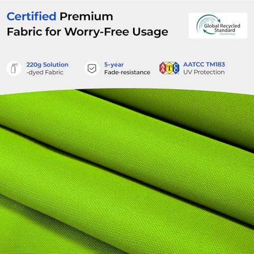 HOMSHADE 10ft Offset Patio Umbrella with Base Included, Cantilever Offset Hanging Patio Outdoor Market Umbrella UPF50+ UV Protection with Easy Tilt and Crank for Pool Deck and Garden(Apple Green) - color: Apple Green