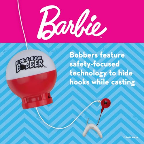 Shakespeare Youth Fishing Reel and Rod Combo - color: Mattel Barbie 7pc Kit