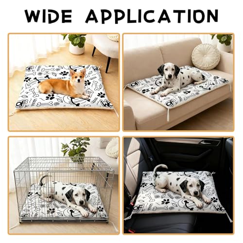 Nttopship Dog Cat Bed Mat Ultra Soft Fluffy Pet Bed Washable Fashion Dog Crate Beds Comfy Comfy Pet Sleeping Pad Suitable for Pet Raised Bed(30"x26",Cut Woof) - color: Cut Woof, size: Medium
