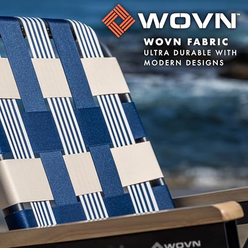 GoSports WOVN Beach Backpack Chair - 9 Styles Available - Premium Folding Camping Chair - color: Lido