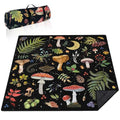 Supfitness Extra Large Picnic Blankets Waterproof Foldable (80 "x 80") Beach Blanket Waterproof Sandproof,3-Layer Thicking Mat Outdoor Packable Camping Blanket - color: Black-1, size: 6'8" x 6'8" (Square)