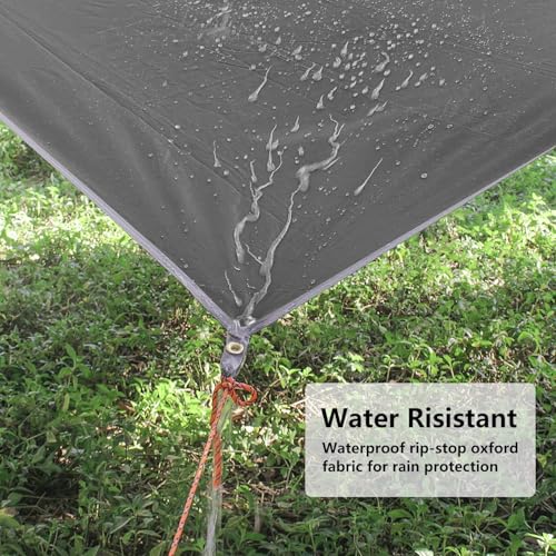 Unigear Tarp Rain Fly Tarp Waterproof Tent Cover Hiking Shelter Foldable Lightweight Waterproof for Camping and Protection Against Rain, Snow and Sun - color: Gray, size: 300cmx400cm