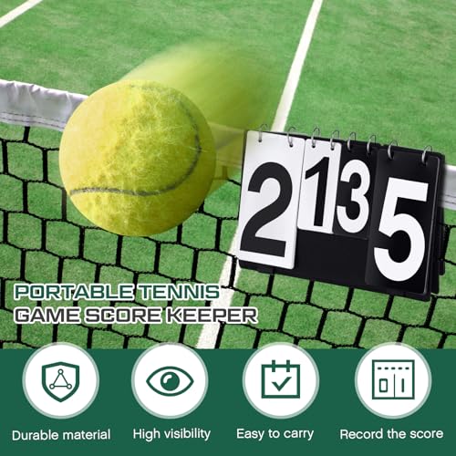 Over Net Tennis Score Keeper Flip Scoreboards Portable for Volleyball Basketball Coaching Tennis Outdoor - color: Black, size: Large Numbers 0-7, Small Numbers 0-5
