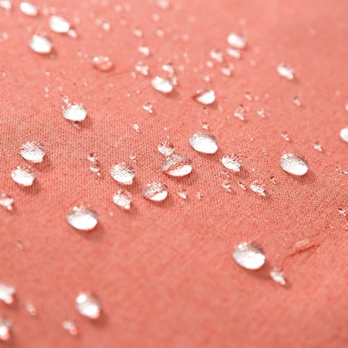 MIULEE Pack of 2 Decorative Outdoor Solid Waterproof Throw Pillow Covers Spring Valentine Faux Linen Garden Farmhouse Cushion Cases for Patio Tent Balcony Couch Sofa 16x16 Inch Blush Pink - color: Blush Pink, size: 16" x 16" (Pack of 2)