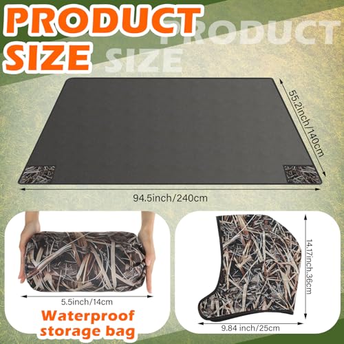 55" x 95" Waterproof Woobie Camo Blanket for Hunting Extra Outdoor Stadium Blankets Sherpa Lining with Hood and Storage Pocket for Deer Duck Hunting Gear Blind Accessories(Waterfowl Grass Camo) - style: Waterfowl Grass Camo