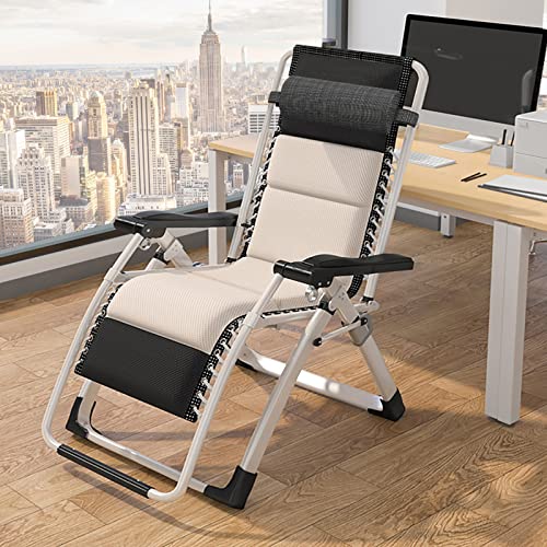 LILYPELLE Zero Gravity Chair, Padded Recliners Premium Lawn Recliner Folding Portable Chaise Lounge with Headrest and Cup Holder, Reclining Patio Lounger Chair - color: Padded Recliner, style: Zero Gravity Chair
