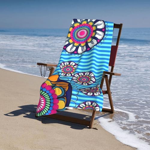 Cute Boho Beach Towel for Women/Adults, Personalized Microfiber Beach Towels Bulk, Quick Dry Beach Towel for Pool, Lightweight Bath Towels Oversized Clearance 30"x 60" - color: Boho2, size: 30"x 60"