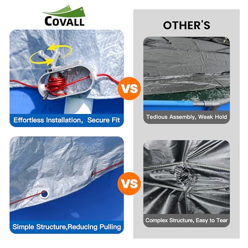 21FT Pool Covers for 18FT Above Ground Swimming Pool,Round Cover,Winter Pool Cover with Winch and Cable (Silver/Blue) - color: Silver/Blue, size: 21'(Round)