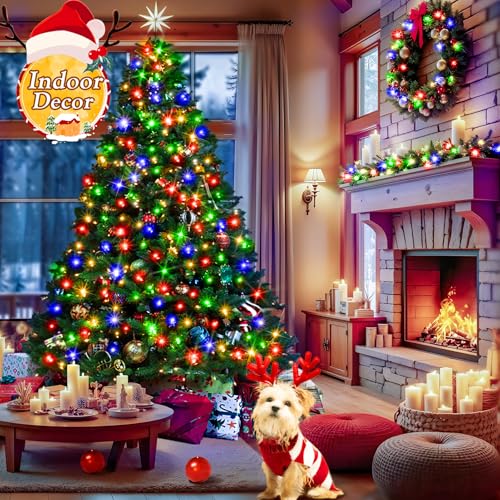KNONEW 403ft 1000 LED String Lights Outdoor Christmas Lights 8 Modes & Timer Fairy Light Plug in Waterproof LED String Lights for Xmas Yard Tree Wedding Party Holiday Decorations (Multicolor) - color: Multicolor, size: 403FT 1000 LED